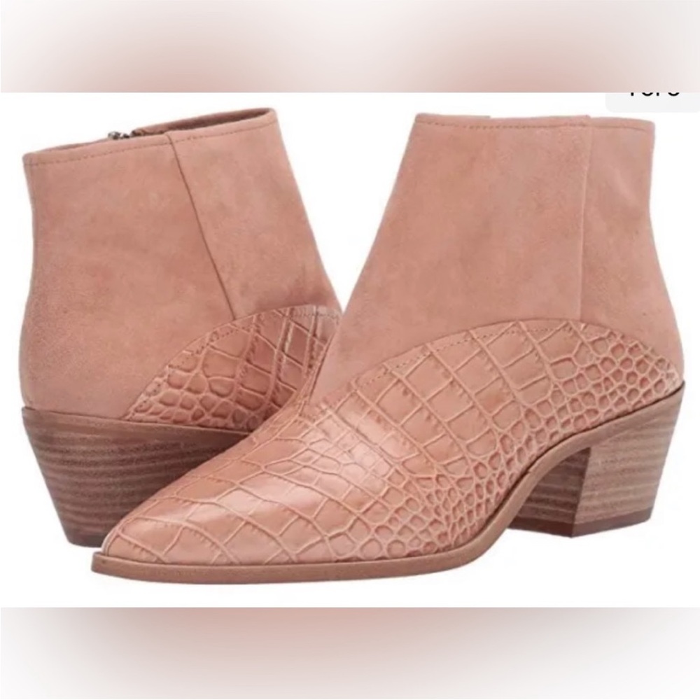 Louise et Cie Vada Demure Pink Suede/Leather Booties